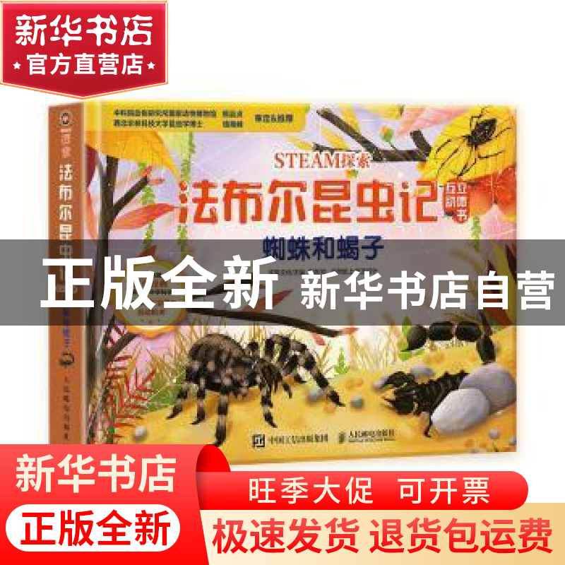 正版 STEAM探索 法布尔昆虫记互动立体书 蜘蛛和蝎子 浆果文化 人高清大图