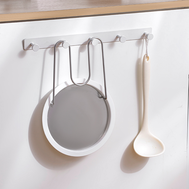 锅盖架坐式放锅盖架子免打孔厨房菜板架砧板架塑料收纳架置物支架收纳层架多功能高清大图