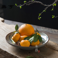 鼎亨陶泥餐盘景德镇釉下青花手绘盘子手工餐具餐具水果盘壶托壶承