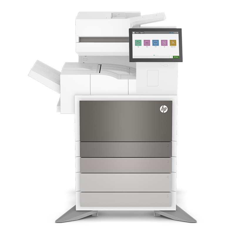 惠普(hp) LJ Mgd MFP E73140dn Prntr 附加双纸盒底座+内置装订 管理型 智能复合机原上门安装