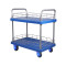 苏识 1167双层双扶手带护栏平板车 尺寸900×600mm 全塑轮 蓝色(单位:台)