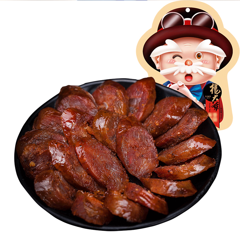 杨大爷麻辣香肠200g7分瘦四川特产腊肠川味自制农家烟熏猪肉烤肠