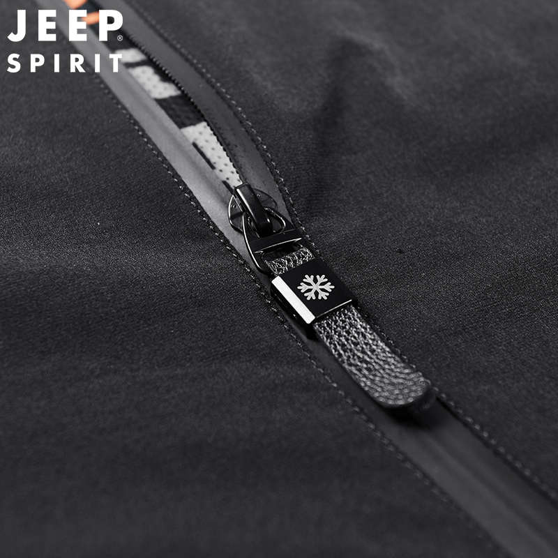 JEEP SPIRIT吉普男士夹克立领速干防风外套春秋新款上衣青年潮款商务休闲茄克衫