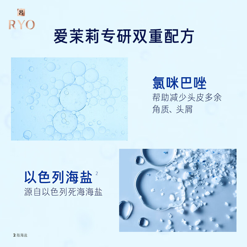 吕(Ryo)控油清爽蓬松无硅油柔顺保湿 蓝吕洗发水650ml(经典去屑)高清大图