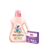 立白洗衣液持久留香去渍柔顺衣物香氛洗衣液1kg*1瓶+内衣皂*1块