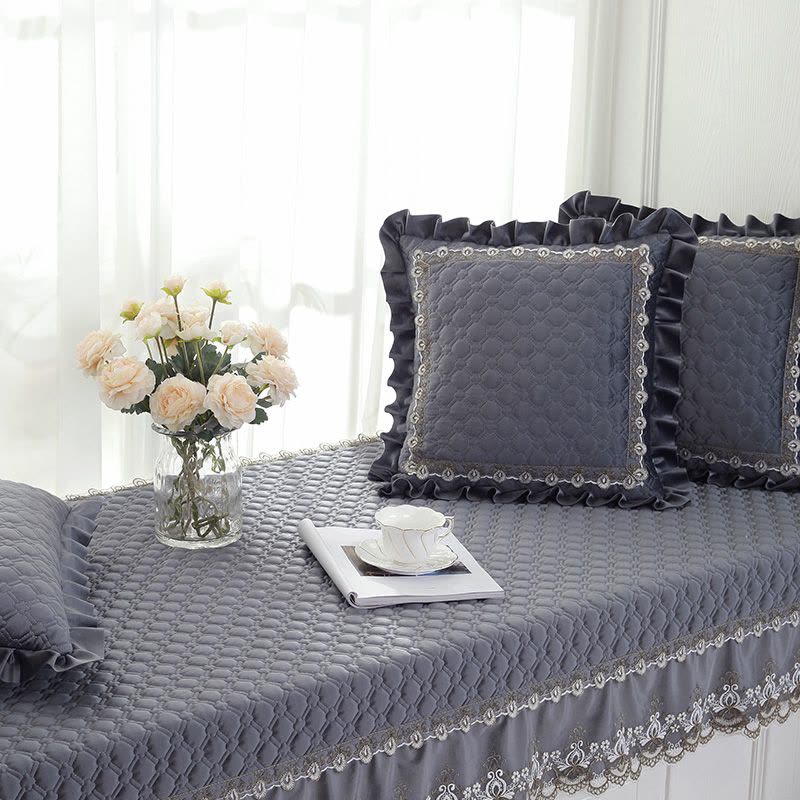 汐岩窗户榻榻米飘窗垫窗台垫欧式阳台飘窗垫可机洗榻榻米垫子飘窗毯图片