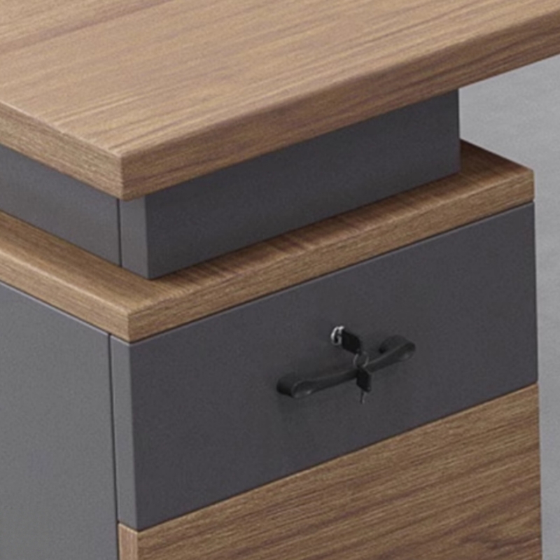 伟樽办公桌带侧柜140*60*75cm套高清大图