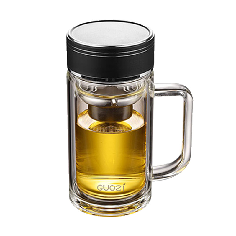 果兹玻璃杯350ml双层防烫经久耐用星朗款GZ-S53A