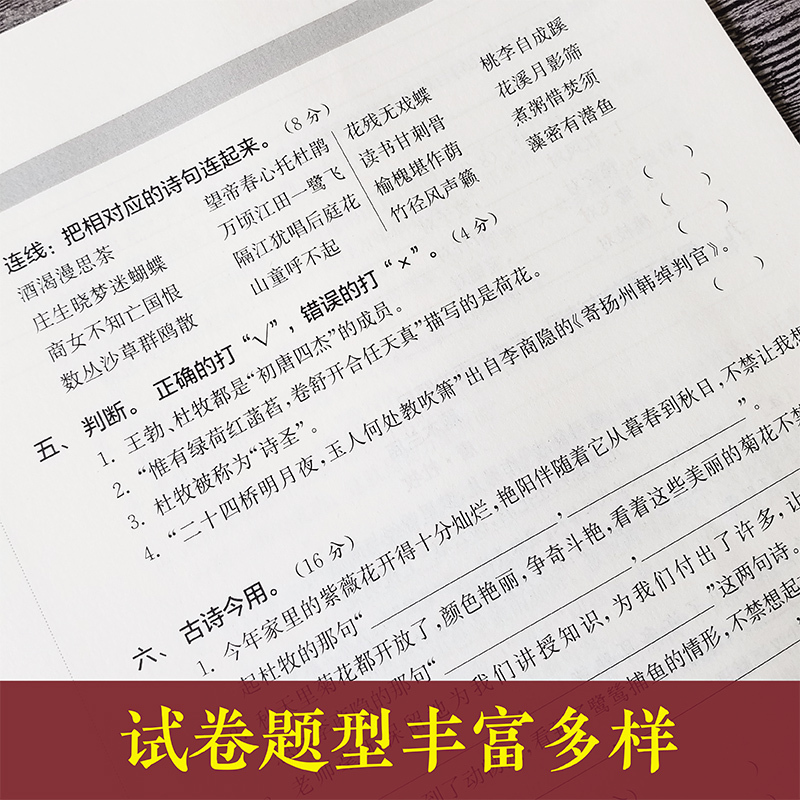 [正版]小学古诗文练习与测试 提高卷小学生3-6三四五六年级语文课外文言文国学启蒙背诵默写测试卷子复习辅导资料 华东理
