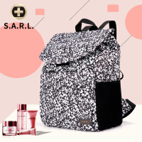 S.A.R.L瑞士双肩包新款简约尼龙 大容量抽带花色背包 休闲百搭女士双肩包