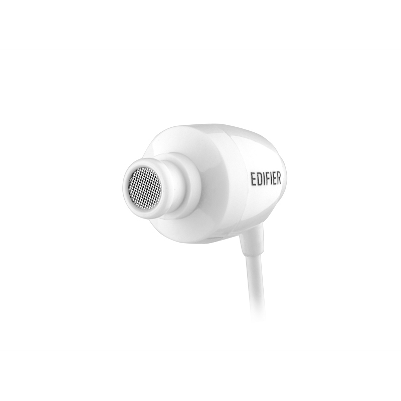 漫步者Edifier H210无麦入耳式音乐耳机耳塞立体声简约系 白色