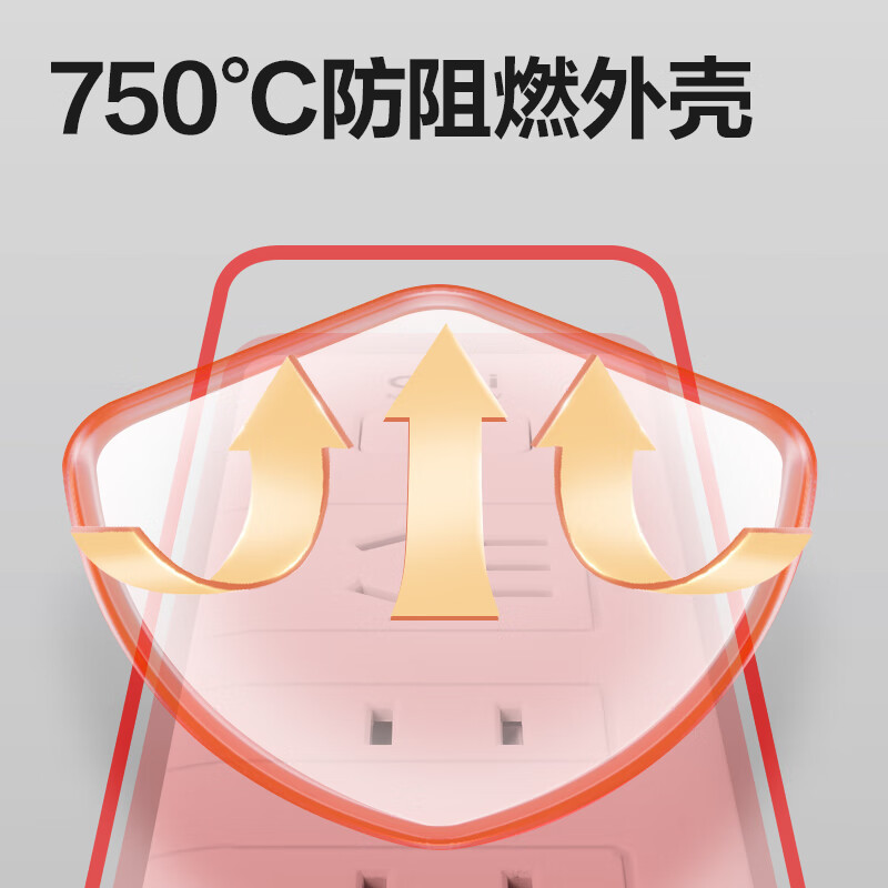 得力(deli) 18251 新国标安全插座插排儿童保护门4位总控全长2米白色(单位:只)