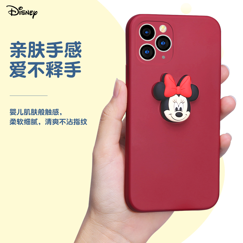 优加迪士尼适用苹果12手机壳iPhone11/12promax保护套米奇米妮3D立体头像全包防摔创意唐老鸭黛丝情侣款