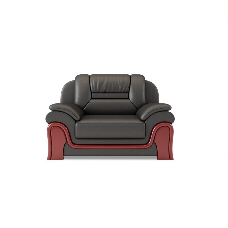 域赢办公室沙发简约茶几组合会客商务接待现代中式 单人位