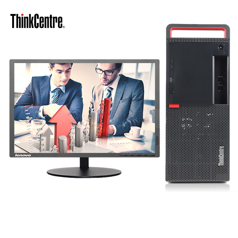 联想(Lenovo)ThinkCentreM720t-D003 分体电脑整机(I3-8100 4G 1T )23.8液晶