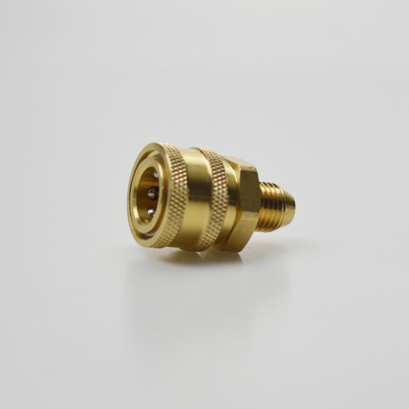 高压清洗车机水管3/8快速转ciaa换接头水出水口管全铜快插活接防缠