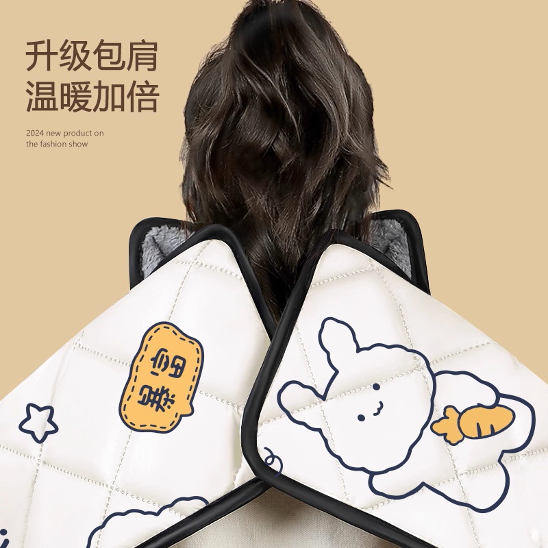 [补贴10%]电动车挡风被四季通用冬季加绒加厚冬天电瓶摩托车春秋款防风防水高清大图