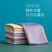 加大号鱼鳞抹布擦玻璃布法耐百洁布清洁擦桌擦地板洗碗布厨房吸水毛巾_40x50cm北欧色1条装