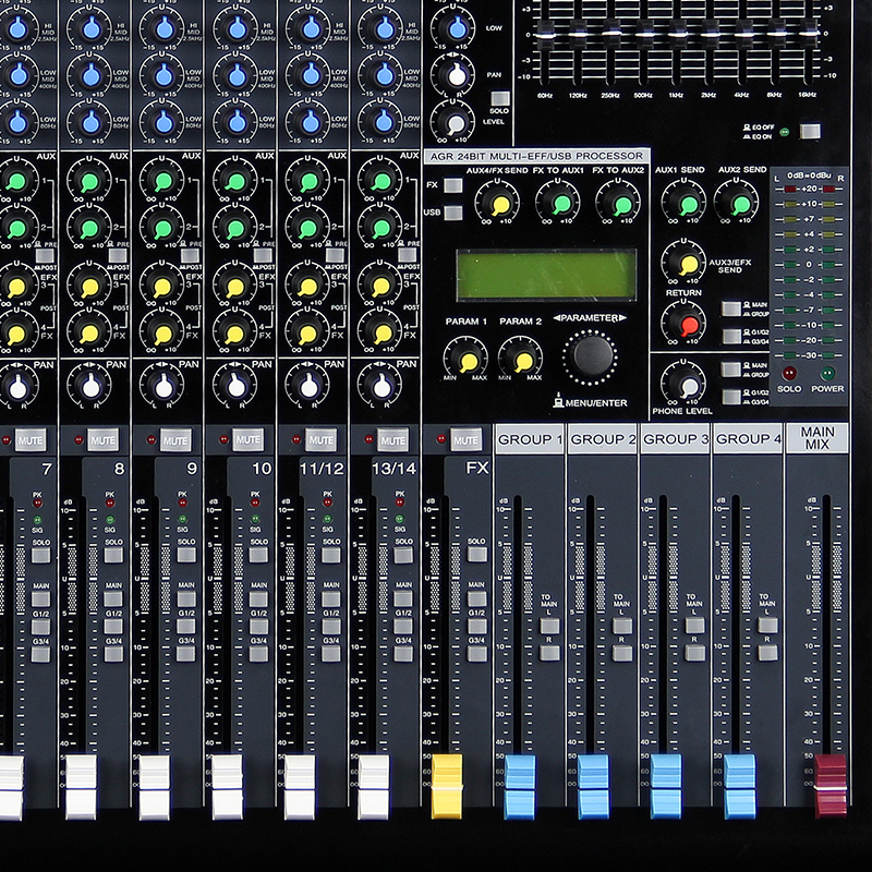 惠度(HuiDu)12路输入四编组输出模拟调音台 RMX1204(销售单位:台)高清大图