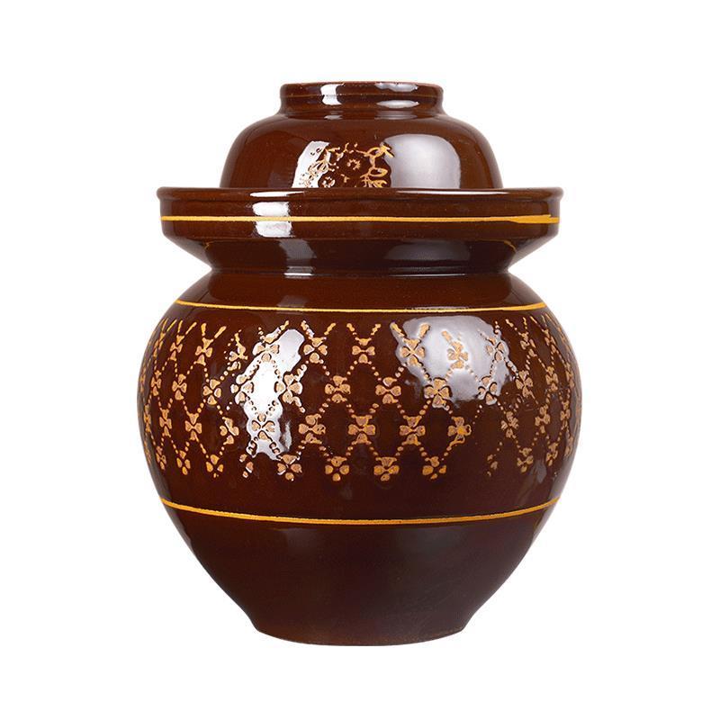 泡菜坛子陶瓷清仓家用特大加厚腌菜四淹咸菜罐泡椒酸菜缸装水容量5斤