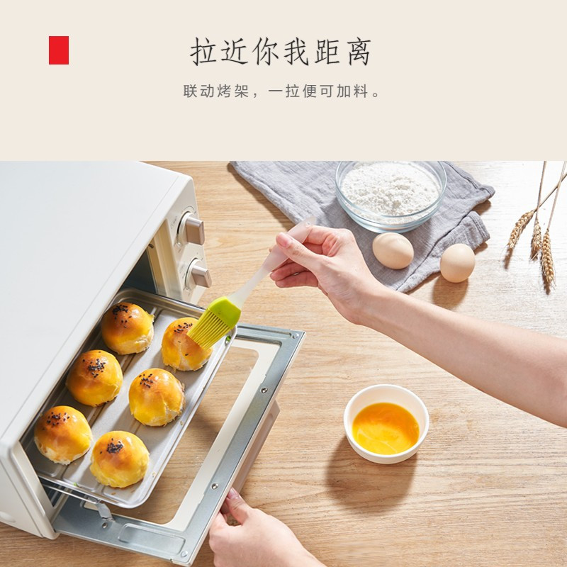 东芝(TOSHIBA)电烤箱 家用多功能迷你小烤箱 迷你10升专业烘焙蛋糕面包ET-VD6100 白色