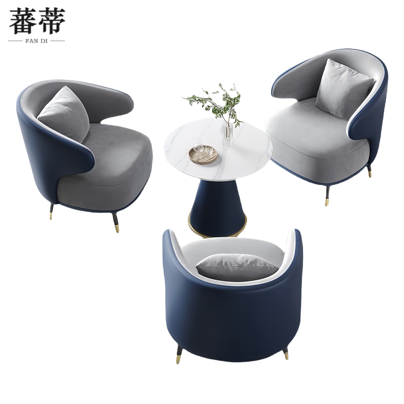 蕃蒂 沙发一桌三椅套高清大图