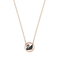 SWAROVSKI 施华洛世奇 HALLSWAN人造水晶女士吊坠项链灰色镀玫瑰金色轻奢饰品 5382446