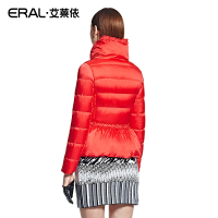 艾莱依冬轻薄款显瘦立领俏皮收腰羽绒服女修身2011D