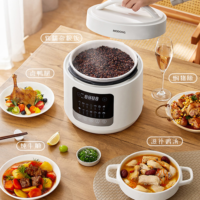 摩动电压力锅6L一机多用微电脑智能触控界面简洁MD-YFB605高清大图