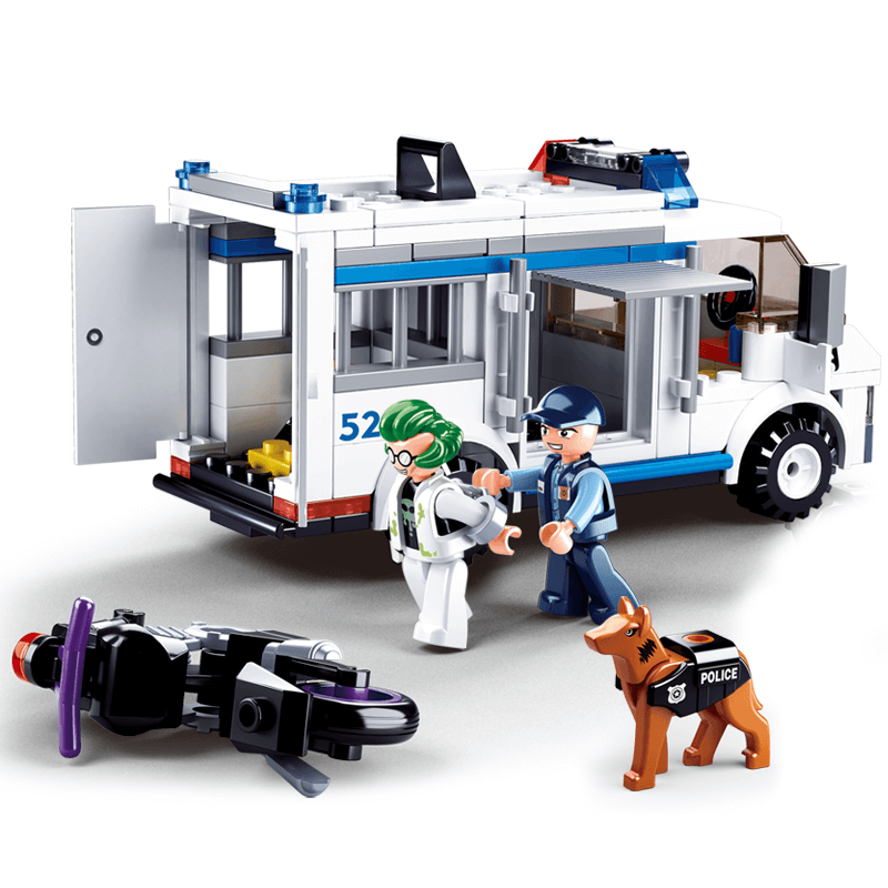 兼容乐高警察局3城市警察特警指挥车拼装积木儿童玩具610岁刑侦押运车