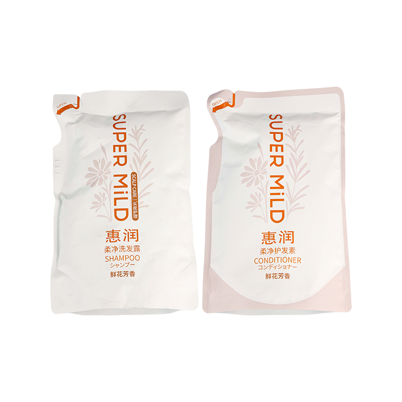 惠润洗护组合(鲜花芳香)替换装400ml*2清爽控油蓬松无硅油保湿护发洗护套装高清大图
