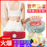 妙艾堂艾灸坐垫坐灸仪坐灸仪木制艾灸盒随身灸家用妇科宫寒艾条艾柱 升级高配红+滤烟罩+艾灸配件+108粒艾柱+泡脚包
