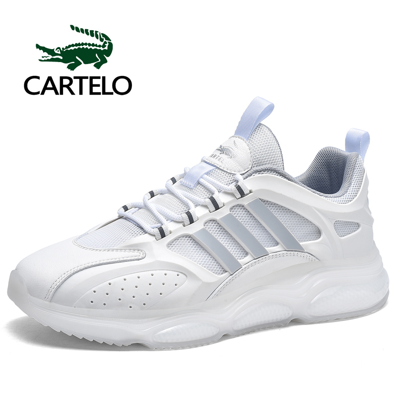 卡帝乐鳄鱼休闲鞋男网面透气低帮鞋户外运动鞋2022夏季爆米花底跑步鞋