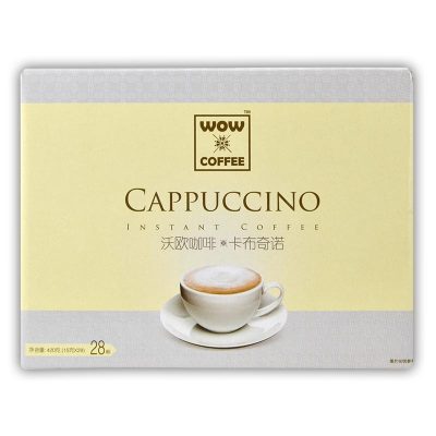 [苏宁超市]沃欧咖啡(WOW COFFEE) 卡布奇诺即溶咖啡420g(15g*28条) 速溶系列