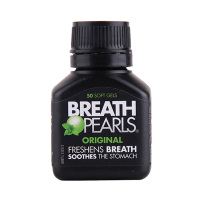 BREATH PEARLS 口气珠香口丸清新口气膳食营养补充剂瓶约会必备装50粒澳洲进口