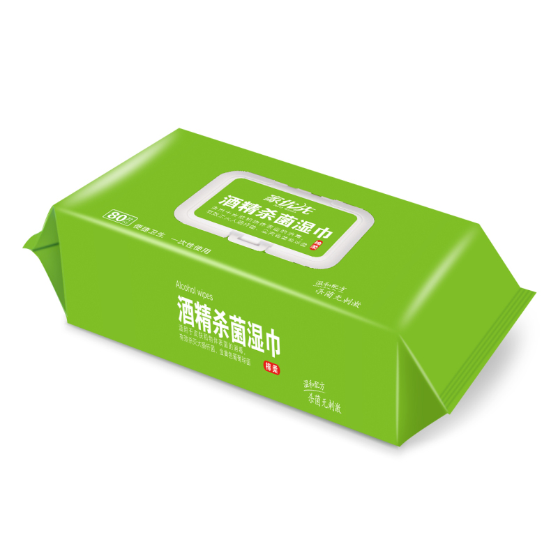 家优先 酒精杀菌大包湿巾 80片/包3包 240片
