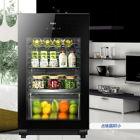 海尔(Haier) LC-102E 102升 冰吧冷柜 立式 展示柜 侧开门 冰柜小型家用 红酒柜 饮料冷藏柜 茶叶冰柜