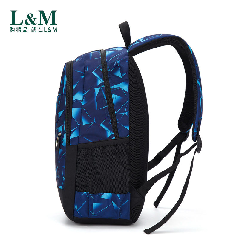 lm书包初中生高中学生书包背包男双肩包宽背带结实耐用书包男潮流韩版