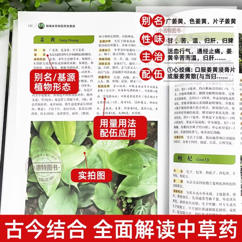 [正版]全书实拍本草纲目 精装中草药图谱本草纲目原版全套李时珍中草药彩图中医基础理论大全神农本草经李时珍全集中医养生书高清大图