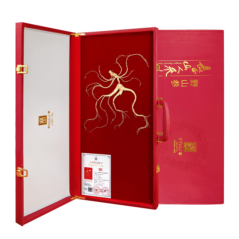 长白山人参野山参皂苷丰富皮老纹深须长茂密肉质紧实盒装12g