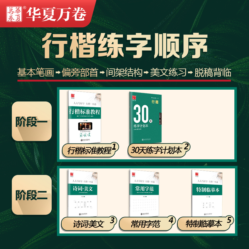 5本 楷书志飞全套字帖(赠中性笔套装) [正版]字帖吴玉生行楷一本通字帖练字成年男行楷字帖钢笔字帖控笔训练行书字帖初学者高清大图