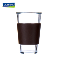 三光云彩(GLASSLOCK)韩国进口钢化耐热玻璃水杯茶杯 咖啡色RC106 500mL