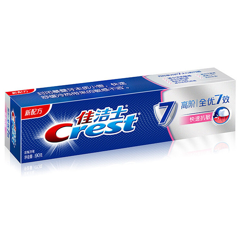 佳洁士高阶全优7效 快速抗敏 牙膏 90克 6903148247587 24个/包 单位:包