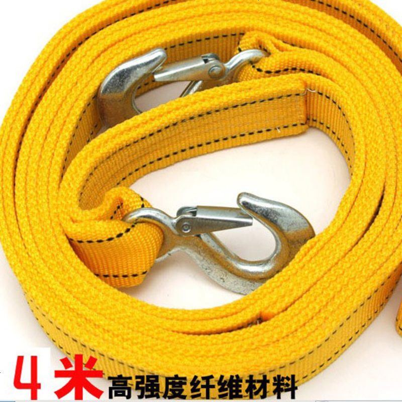 汽车拖车绳5米5吨双层加厚越野拖车捆绑带拉紧器拉车绳牵引绳
