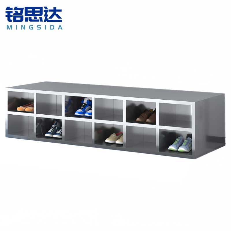 铭思达不锈钢鞋柜双面24格个高清大图
