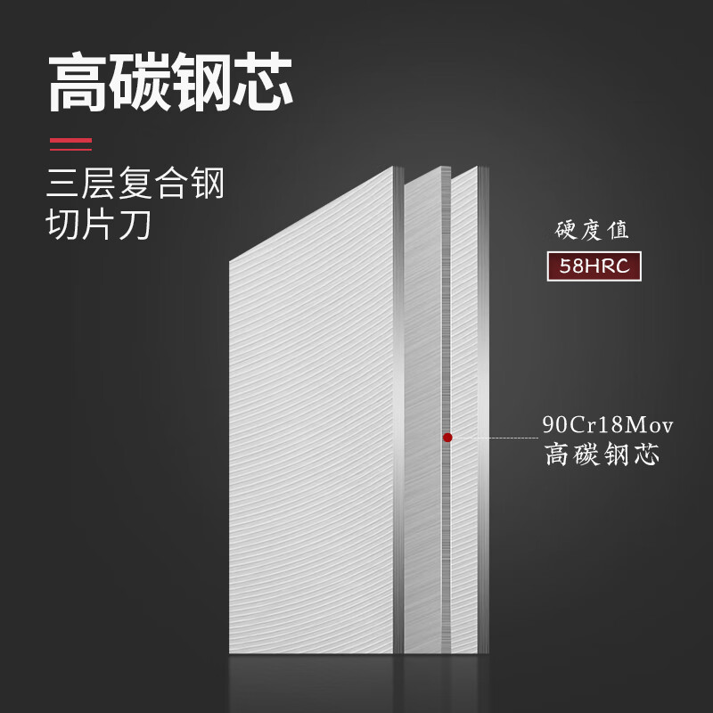 张小泉 淳锋系列六件刀具套装 切菜刀砍骨刀刀具菜刀D40540100高清大图