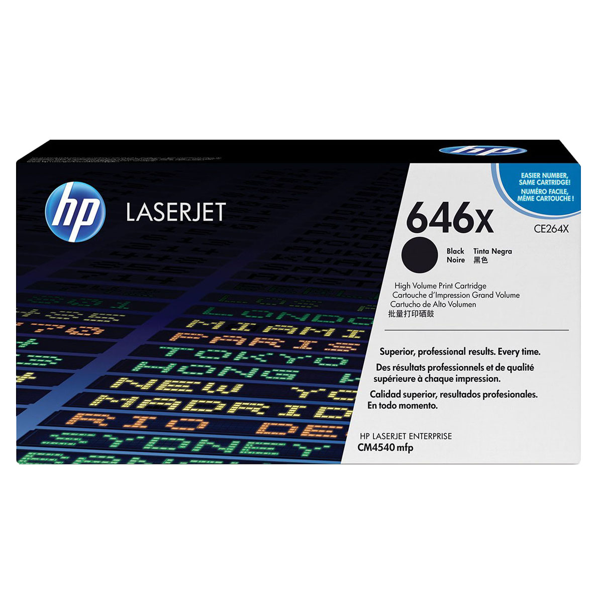 惠普(HP)CE264X 大容量黑色硒鼓 646X(适用Color LaserJet CM4540)高清大图
