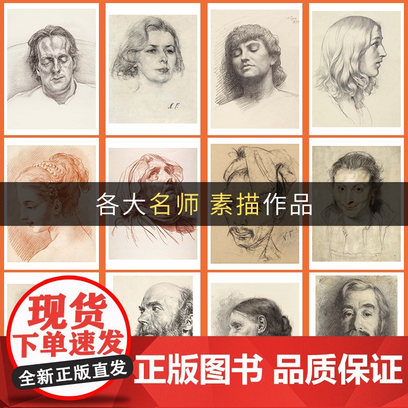 大师临摹卡套装超大临摹卡色彩素描速写入门艺术初学者艺考生实用高清一套搞定高清大图