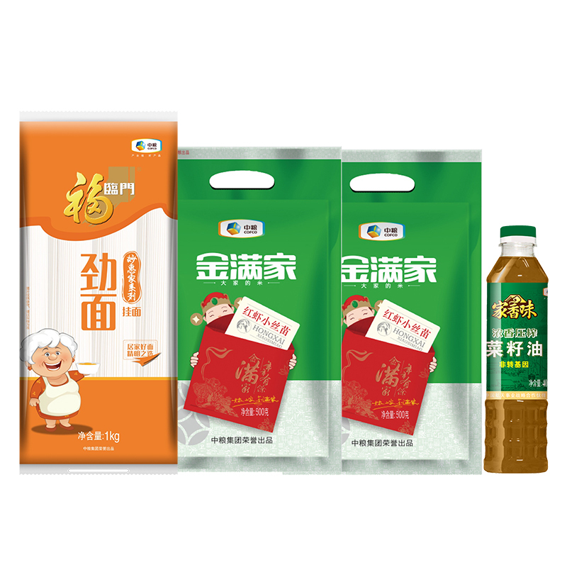 中粮福临门 悦享A型 伴手礼米面油组合2000g+400ml