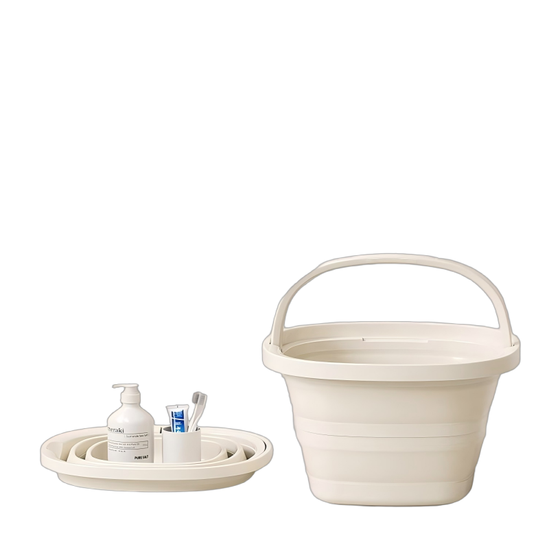 直隶旺牌 折叠水桶家用大容量学生宿舍手提桶车载户外钓鱼旅行便携式泡脚桶 个高清大图